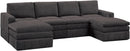 Poundex 6-Piece Upholstered Modular Sectional, Mink