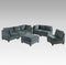 Poundex Grey 7 Piece Chenille Fabric Modular Sofa Set