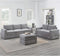 Poundex 6-Piece Upholstered Modular Set Sofas, Granite