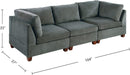 Poundex Grey 7 Piece Chenille Fabric Modular Sofa Set