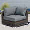 Poundex PDEX-717 Patio Set, Gray/Brown