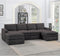 Poundex 6-Piece Upholstered Modular Sectional, Mink